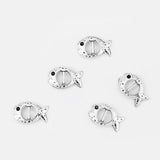 10pcs Fish Buckle Ribbon Slider Charms Jewelry Findings