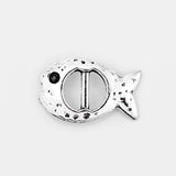 10pcs Fish Buckle Ribbon Slider Charms Jewelry Findings