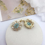 2Pcs Rhinestone Pendant Jewelry Findings 26*32MM
