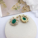 2Pcs Rhinestone Pendant Jewelry Findings 26*32MM