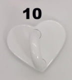 Metal Heart Charm Keychain Clip Phone Adhesive Loop Phone Charms
