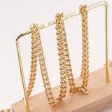 Gold-Plate Stainless Steel Flat Chain Roll NK 1:1 Cuban Chains for DIY Jewelry