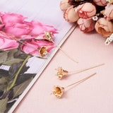 Brass Flower Head Pins for Women Jewelry Making 56.2x11.5mm