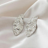 4PCS Irregular Texture Pendant Charms for Jewelry Making DIY Earrings Hand Brass