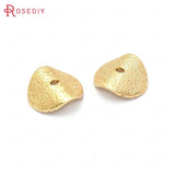 20PCS 10MM 24K Brass Matte Curved Spacer Beads Jewelry Making Supplies