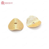 20PCS 10MM 24K Brass Matte Curved Spacer Beads Jewelry Making Supplies