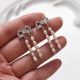 2PCS Bow Earrings Findings 14k Plated 10*17mm