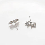 2PCS Bow Earrings Findings 14k Plated 10*17mm