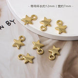10pcs Gold Star Heart Pendant Bases for DIY Earrings Necklace