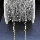 1m KC Silver Star Moon Chains for Jewelry Making DIY