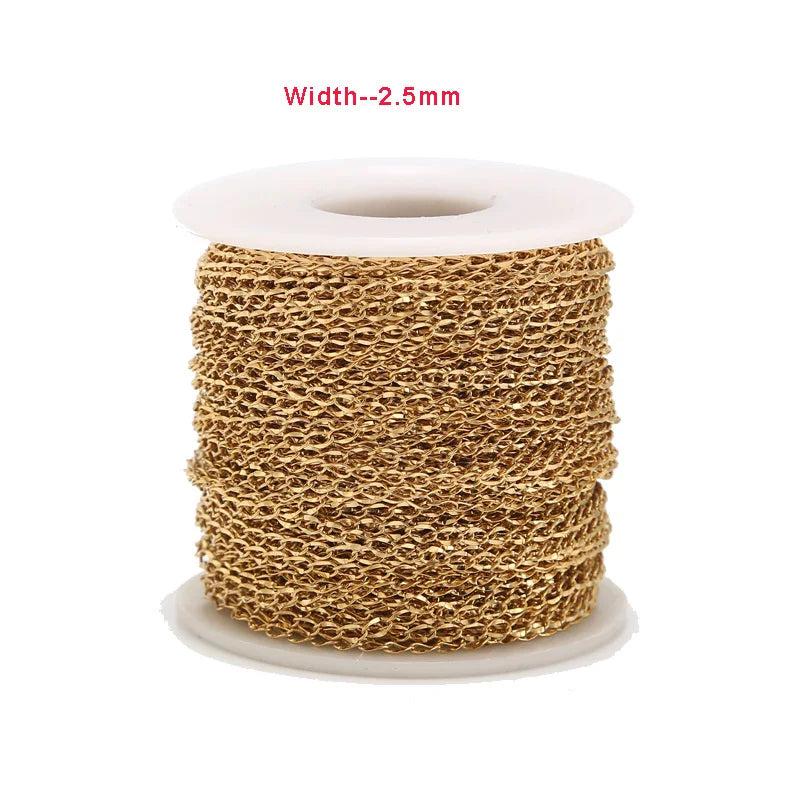 Stainless Steel Filled Link Chains for Jewelry Makings