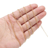 Stainless Steel Filled Link Chains for Jewelry Makings