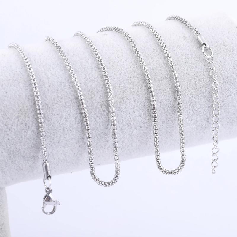 5pcs Long Stainless Steel Charm Necklace Chains for Jewelry Making