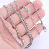 5pcs Long Stainless Steel Charm Necklace Chains for Jewelry Making