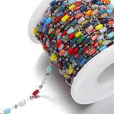 1m Colorful Beaded Chain Necklace for DIY Jewelry Making