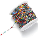 1m Colorful Beaded Chain Necklace for DIY Jewelry Making