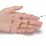 1m Colorful Beaded Chain Necklace for DIY Jewelry Making