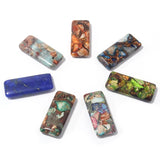 Nature Stone Pendant 3Pcs 15x35mm & 20x50mm Multicolor DIY Jewelry