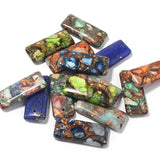 Nature Stone Pendant 3Pcs 15x35mm & 20x50mm Multicolor DIY Jewelry