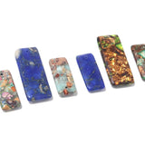 Nature Stone Pendant 3Pcs 15x35mm & 20x50mm Multicolor DIY Jewelry