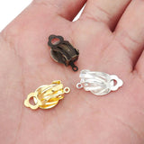 50pcs 10mm Ear Clip Base Earrings Blank Setting Glass Cabochons