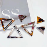 Triangle Eardrop Resin Plastic Acetic Acid Diy Material Pendant Necklace Charms