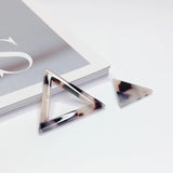 Triangle Eardrop Resin Plastic Acetic Acid Diy Material Pendant Necklace Charms