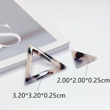 Triangle Eardrop Resin Plastic Acetic Acid Diy Material Pendant Necklace Charms