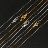 12pcs Silver/Gold Twisted Chains with Lobster Clasps for DIY Jewelry Making