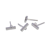 8pcs K Plated Stud Earrings One Hole Diy Pendant Material Supplies
