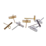 8pcs K Plated Stud Earrings One Hole Diy Pendant Material Supplies