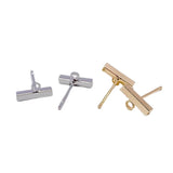 8pcs K Plated Stud Earrings One Hole Diy Pendant Material Supplies
