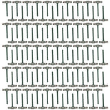 100 Pcs T-Shaped Green Corsage Safety Clips Unisex Shirt Collar Pins