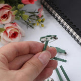 100 Pcs T-Shaped Green Corsage Safety Clips Unisex Shirt Collar Pins