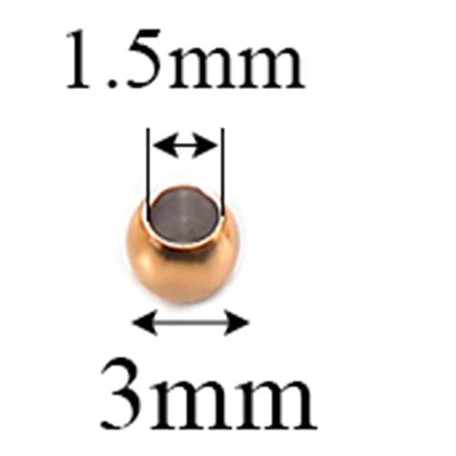 50pcs Stainless Steel Round Spacer Beads DIY Jewelry Making