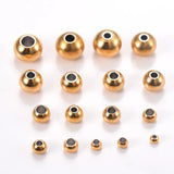 50pcs Stainless Steel Round Spacer Beads DIY Jewelry Making