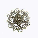 20pcs 56mm Metal Charms Filigree Flower Wraps For Embellishment Scrapbook DIY