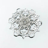 20pcs 56mm Metal Charms Filigree Flower Wraps For Embellishment Scrapbook DIY