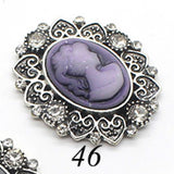 10Pcs Retro Oval Beauty Metal Buttons Sewing Wedding Decoration DIY 30.8*26.5mm