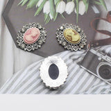 10Pcs Retro Oval Beauty Metal Buttons Sewing Wedding Decoration DIY 30.8*26.5mm