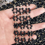 1M ABS Pearl Flower Chain Beaded Copper Chains Jewelry Making