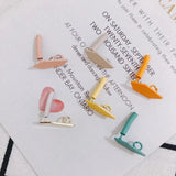 10pcs DIY Alloy Painting Geometric Strap Earrings Accessories