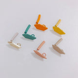 10pcs DIY Alloy Painting Geometric Strap Earrings Accessories