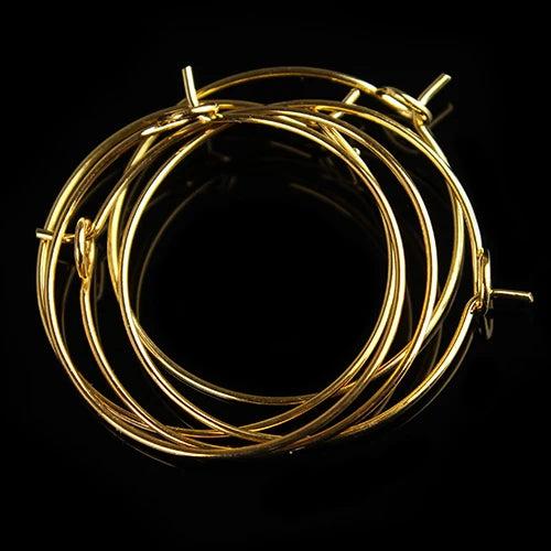 100pcs 25mm Round Circle Earrings Iron Ear Wire Hooks DIY Jewelry