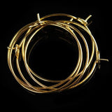 100pcs 25mm Round Circle Earrings Iron Ear Wire Hooks DIY Jewelry