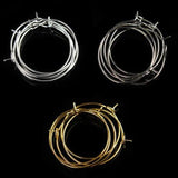 100pcs 25mm Round Circle Earrings Iron Ear Wire Hooks DIY Jewelry