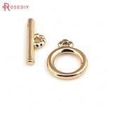 6 Sets 12x10MM 24K Color Brass Bracelet O Toggle Clasps