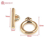 6 Sets 12x10MM 24K Color Brass Bracelet O Toggle Clasps