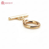 6 Sets 12x10MM 24K Color Brass Bracelet O Toggle Clasps