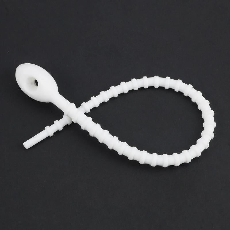 10Pcs Silicone Clasps Reusable Cable Ties Crafts Fasten Keychain Bag Bundle
